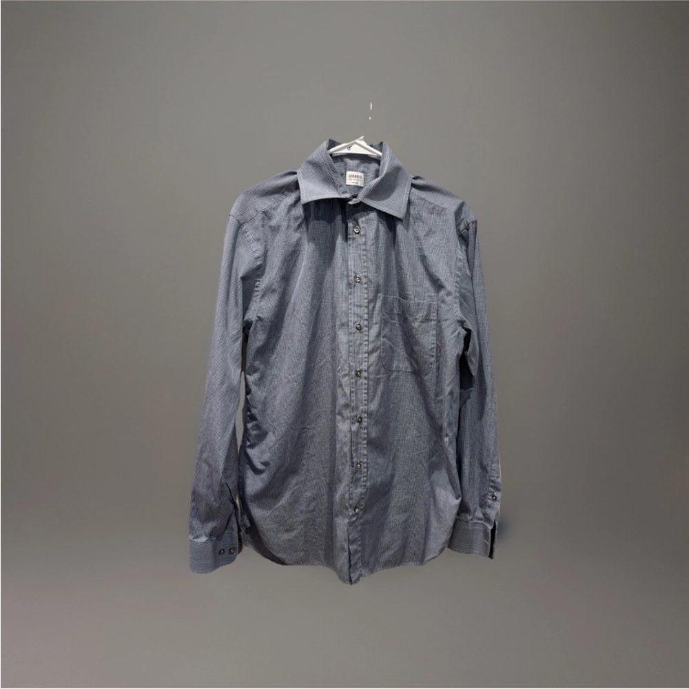 Armani Collezioni Slate Blue Button-Down Shirt